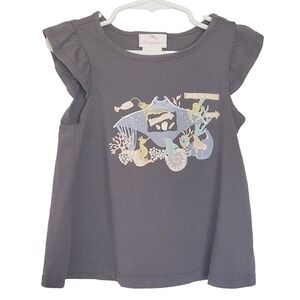 K1320 * Tommy Bahama Girls Swim in Movie Graphic Top Blue Gray Size 4T